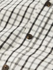 Chemise boutonnée à carreaux pour garçons - Cadeau parfait