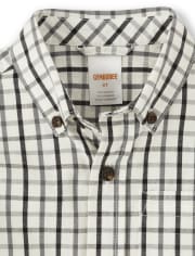 Chemise boutonnée à carreaux pour garçons - Cadeau parfait