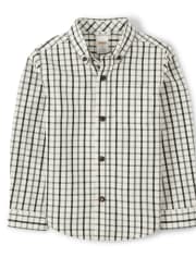 Chemise boutonnée à carreaux pour garçons - Cadeau parfait