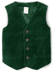 Boys Sleeveless Velvet Woven Vest Holiday Traditions NOBLE FOREST Gymboree CA