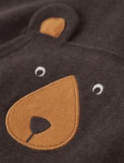 Boys Embroidered Bear Hoodie - S'more Fun