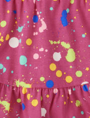 Falda pantalón con salpicaduras de pintura para niñas - Futura artista