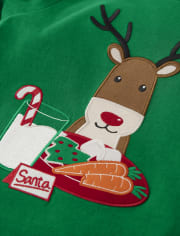 Boys Embroidered Reindeer Layered Top - Holiday Express