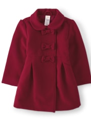 Girls Bow Dressy Coat - Holiday Traditions