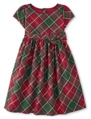 Girls Matching Family Plaid Dress - Holiday Traditions