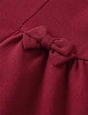 Robe en ponte avec nœud pour fille - Holiday Traditions