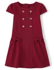 Robe en ponte avec nœud pour fille - Holiday Traditions
