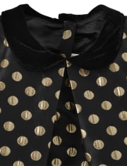 Vestido recto de lunares para niñas: regalo perfecto