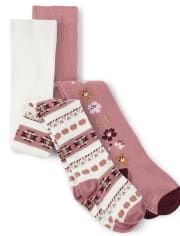 Girls Floral Tights 2-Pack - County Fair