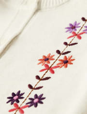 Cárdigan Niña Flores Bordadas - Spice Market