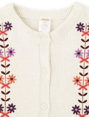 Cárdigan Niña Flores Bordadas - Spice Market