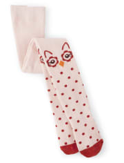 Girls Owl Tights - Autumn Harvest