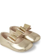 Baby Girls Glitter Bow Ballet Flats