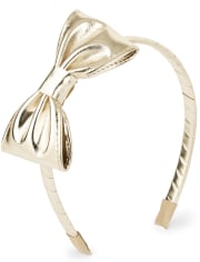 Girls Metallic Bow Headband