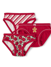 Girls Christmas Underwear 3-Pack
