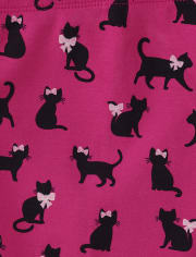 Girls Cat Leggings - Purrrfect in Pink