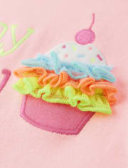 Girls Embroidered Birthday Top - Birthday Boutique