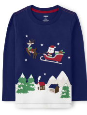 Haut de Père Noël brodé pour garçon - Holiday Express