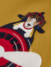 Top con capas de avión para niños - Aviator School