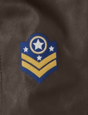 Boys Embroidered Airplane Jacker - Aviator School