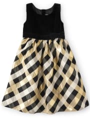 Vestido Niña Cuadros Jacquard - Regalo Perfecto