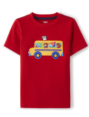 Camiseta de autobús escolar bordada para niños - Future Artist