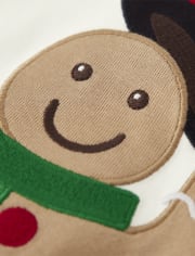 Boys Gingerbread Raglan Top - Holiday Express