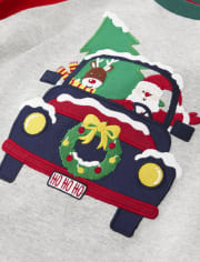 Haut raglan brodé pour garçon avec motif camion - Holiday Express