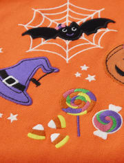 Top bordado de Halloween para niñas - Trick or Treat