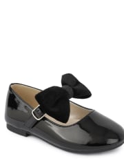 Girls Velvet Bow Mary Janes - Perfect Present