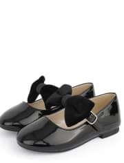 Girls Velvet Bow Mary Janes - Perfect Present
