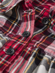 Chemise de nuit en flanelle à carreaux assortis pour filles - Gymmies