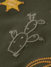 Boys Embroidered Cowboy Layered Top - County Fair