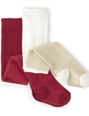Baby Girls Metallic Tights 2-Pack - Holiday Traditions