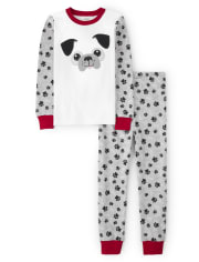 Boys Pug Cotton 2-Piece Pajamas - Gymmies