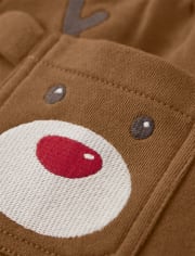 Pantalon à enfiler avec renne brodé pour garçon
