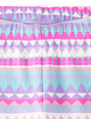 Girls Geometric Leggings - Unicorn Princess