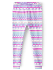 Girls Geometric Leggings - Unicorn Princess