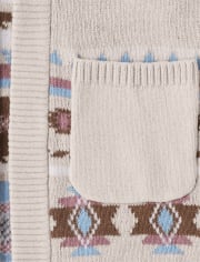 Girls Horse Fairisle Cardigan - Little Rocky Mountain