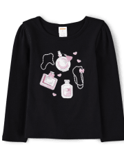 Girls Embroidered Perfume Top - Tres Chic