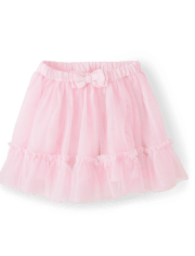 Girls Bow Tutu Skirt - Tres Chic