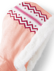 Girls Applique Gingerbread Sweater Vest - Gingerbread House