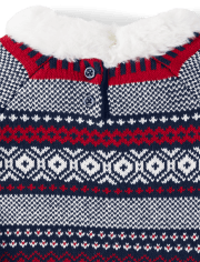 Robe pull Fairisle assortie pour filles - Célébrations de famille