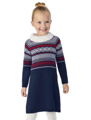 Robe pull Fairisle assortie pour filles - Célébrations de famille