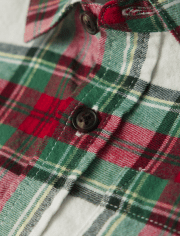 Boys Famille assortie à carreaux Button Up Shirt - Family Celebrations