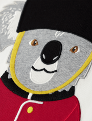 Boys Embroidered Koala Raglan Top - London Calling