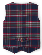 Boys plaid vest hot sale