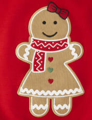 Girls Embroidered Gingerbread Hoodie - Gingerbread House
