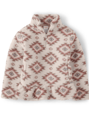 Girls Western Fleece Half Zip - Little Rocky Mountain