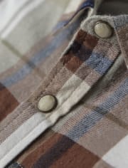 Boys Plaid Snap Front Shirt - Little Rocky Mountain